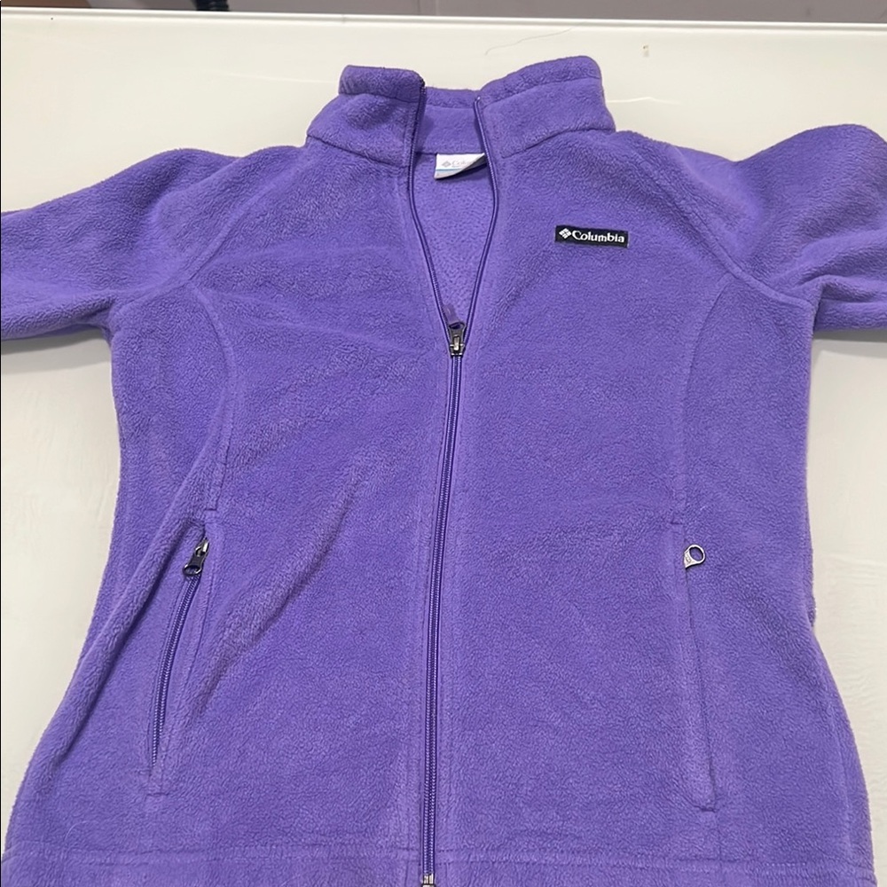Columbia Lavender Full-Zip Fleece Jacket
